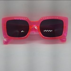 Neon Pink Frame Women's Sunglasses